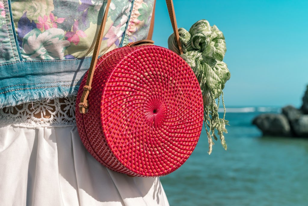 Blossom Rattan Bag